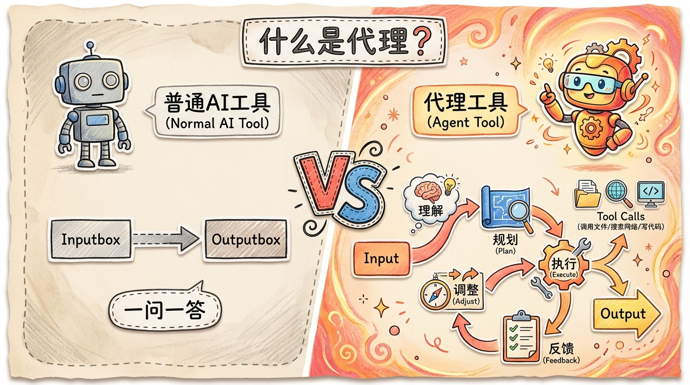 普通工具 vs 代理工具